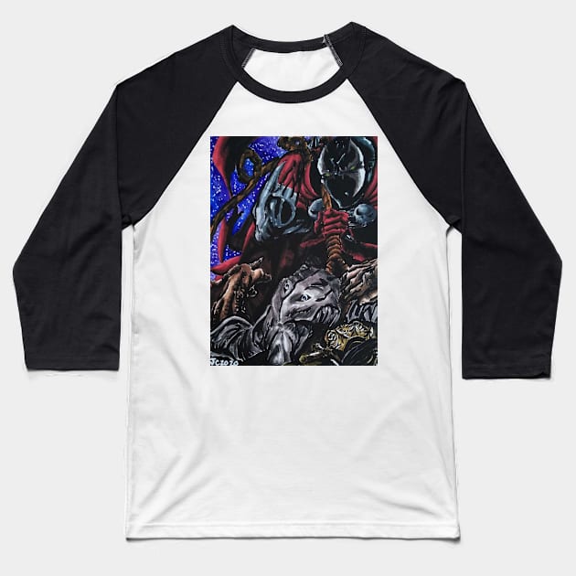 Spawn "Strange Fruit" portrait (original) Baseball T-Shirt by StagArtStudios